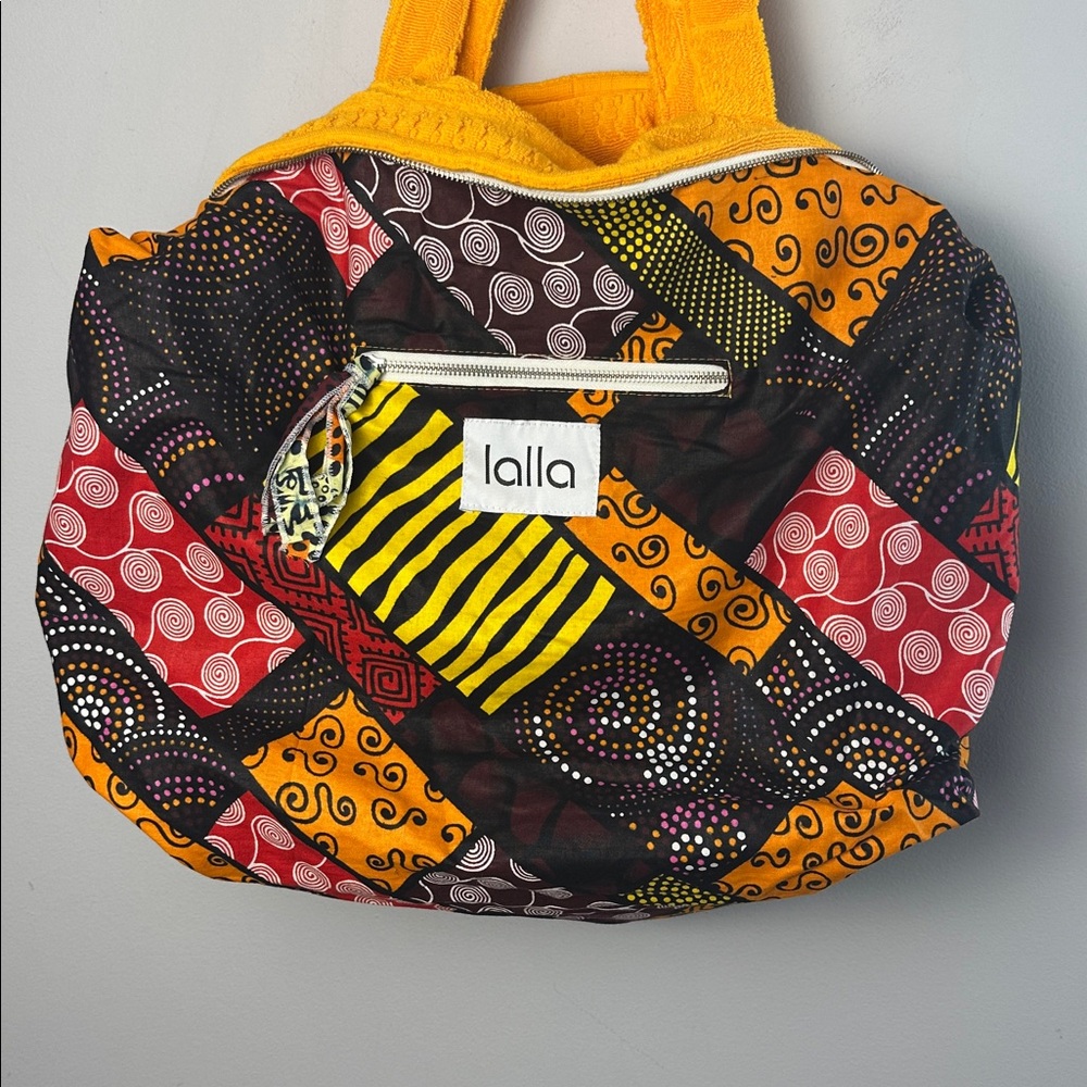 Anthropologie Lalla French Terry Beach Tote Overnight Bag Shoulder Hand Straps - Picture 15 of 16